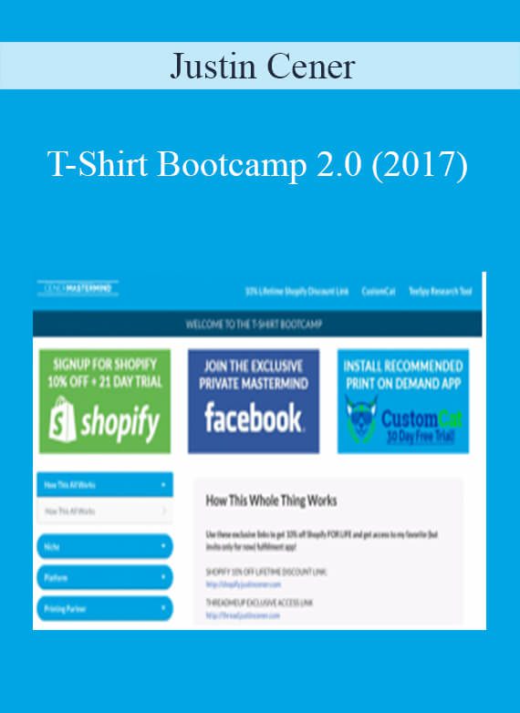 Justin Cener – T-Shirt Bootcamp 2.0 (2017)