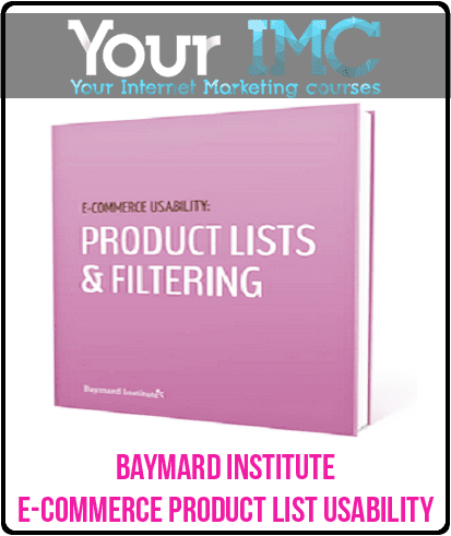 [Download Now] Baymard Institute - E-Commerce Product List Usability