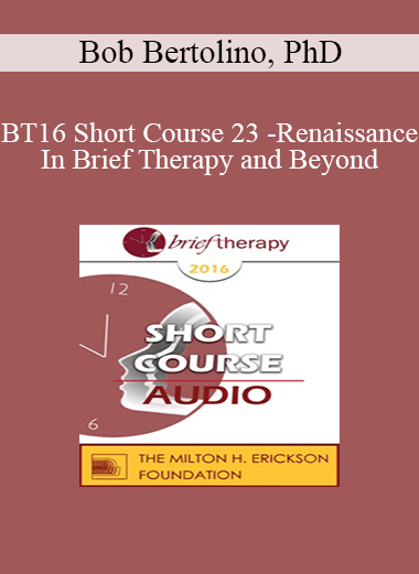 [Audio Download] BT16 Short Course 23 - Renaissance In Brief Therapy and Beyond: Exploring Intersections of Possibility - Bob Bertolino