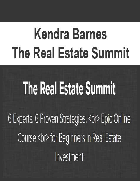 [Download Now] Kendra Barnes - The Real Estate Summit