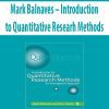 Mark Balnaves – Introduction to Quantitative Researh Methods