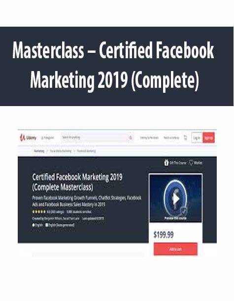 Masterclass – Certified Facebook Marketing 2019 (Complete)