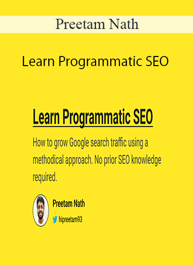 Preetam Nath - Learn Programmatic SEO