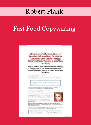 Robert Plank - Fast Food Copywriting