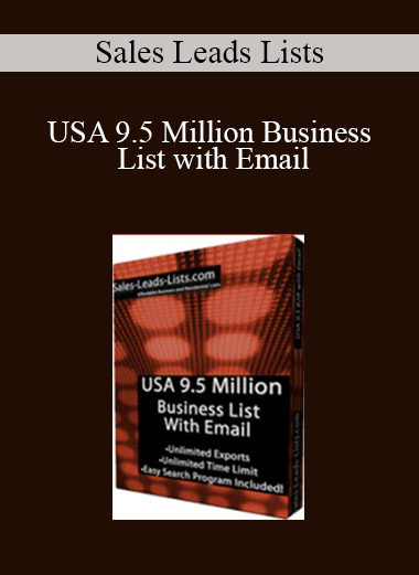 Sales Leads Lists - USA 9.5 Million Business List with Email