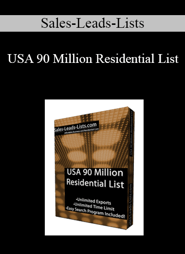 Sales-Leads-Lists - USA 90 Million Residential List