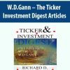 W.D.Gann – The Ticker Investment Digest Articles