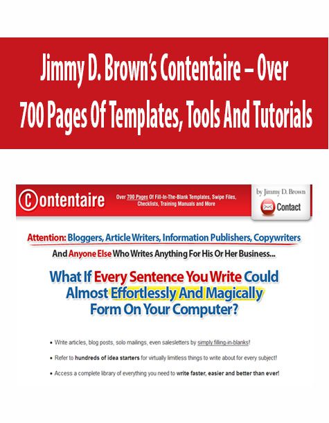 Jimmy D. Brown’s Contentaire – Over 700 Pages Of Templates