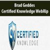 Brad Geddes – Certified Knowledge WebRip