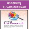 Direct Marketing IQ – Secrets Of List Research