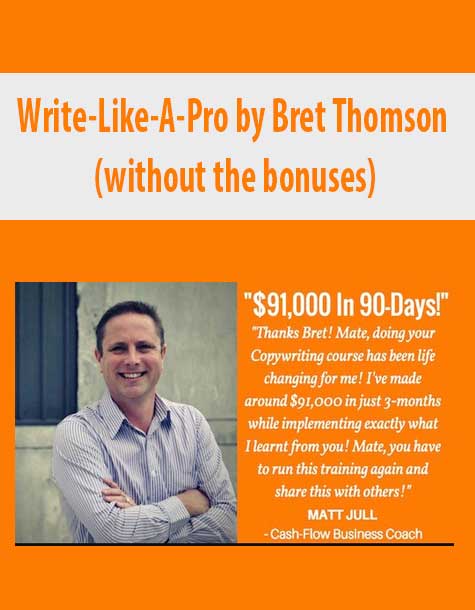 [Download Now] Write-Like-A-Pro by Bret Thomson (without the bonuses)