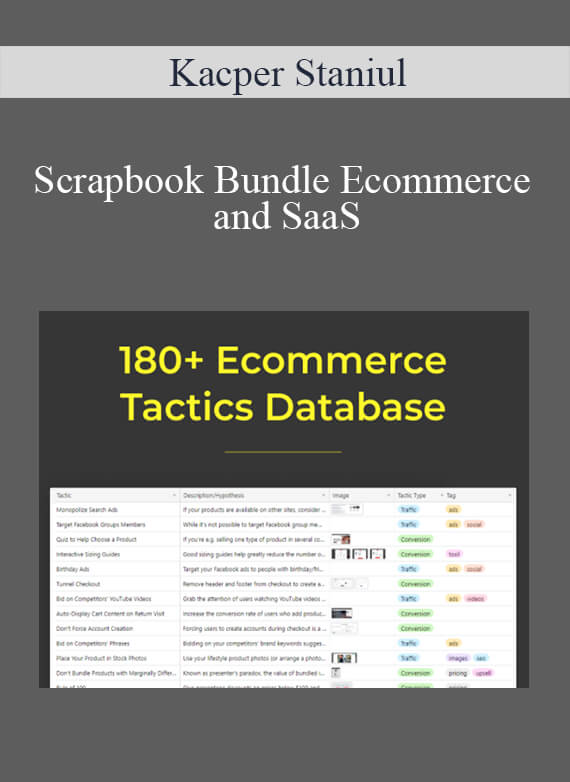 Kacper Staniul - Scrapbook Bundle Ecommerce and SaaS