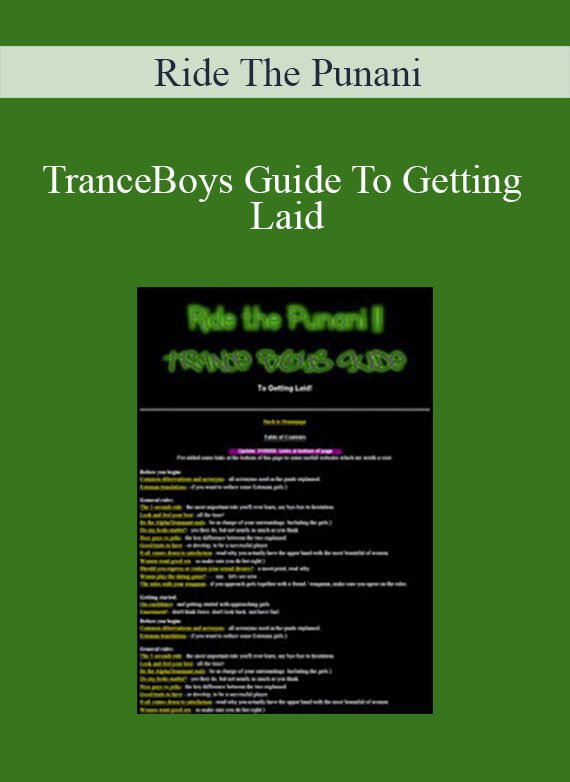 Ride The Punani - TranceBoys Guide To Getting Laid